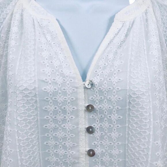 Supply & Demand White Eyelet Fairycore Top Sz M - Picture 5 of 14
